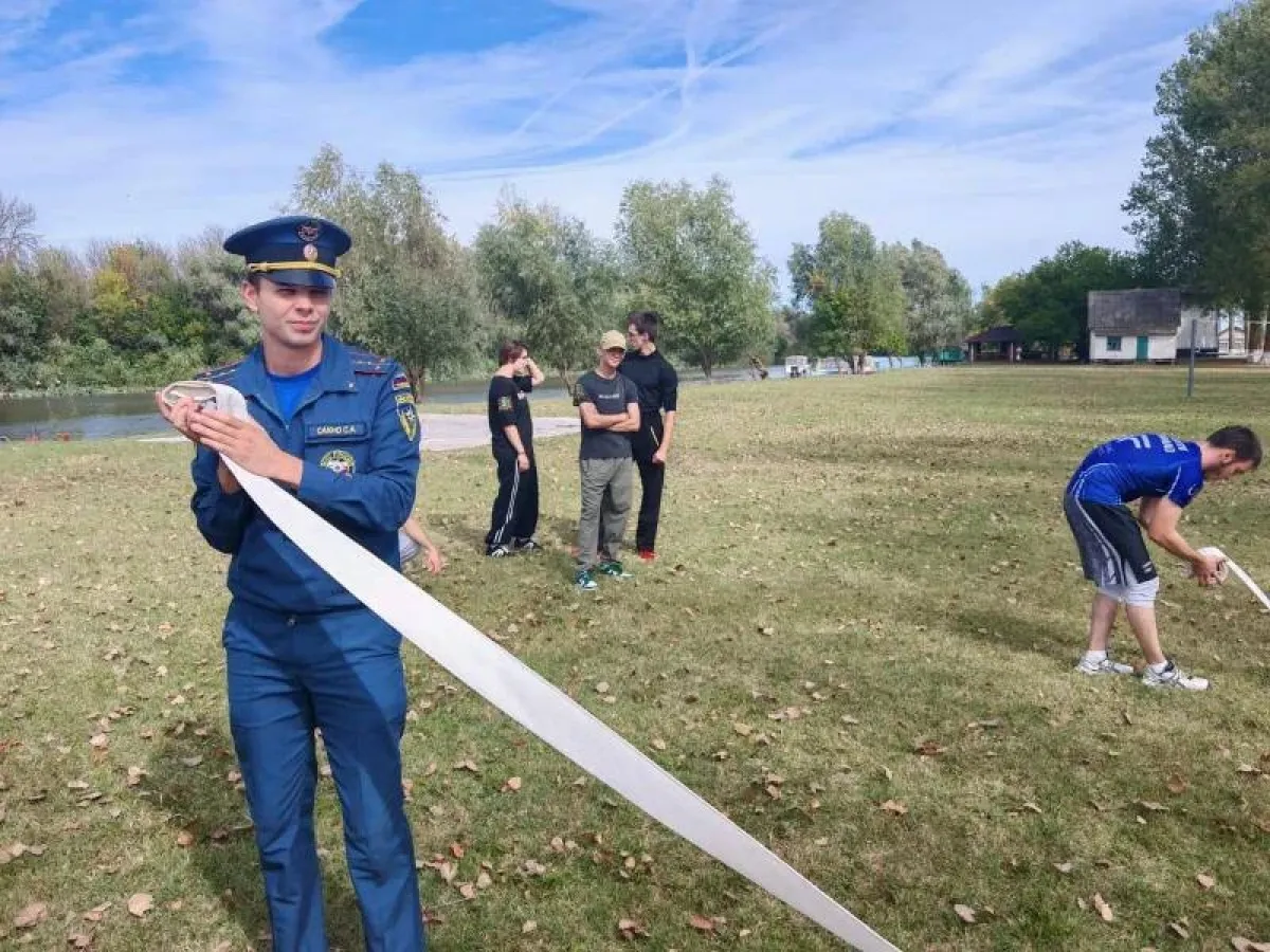 В Астраханском заповеднике провели учебную тренировку для добровольных пожарных