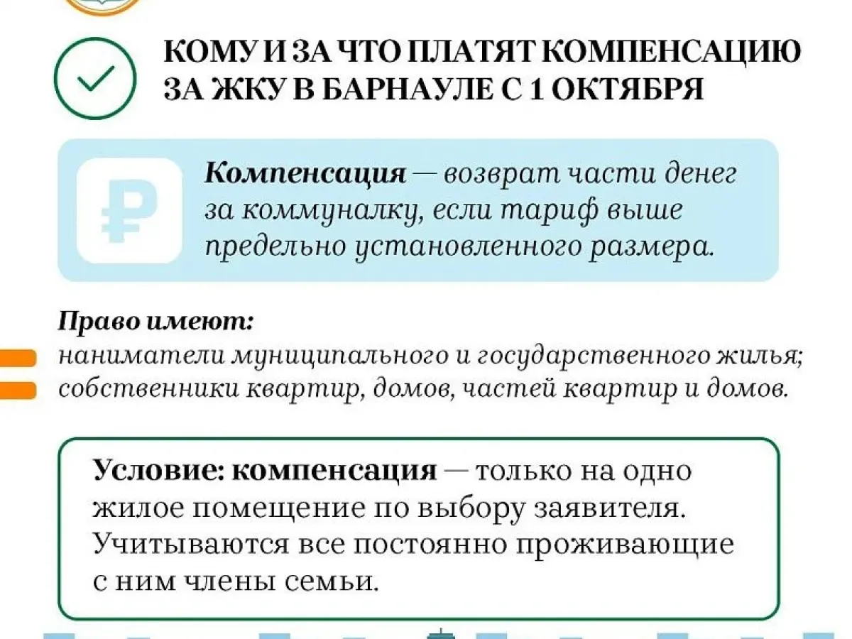 Жителям Барнаула напомнили о компенсации расходов на оплату ЖКУ