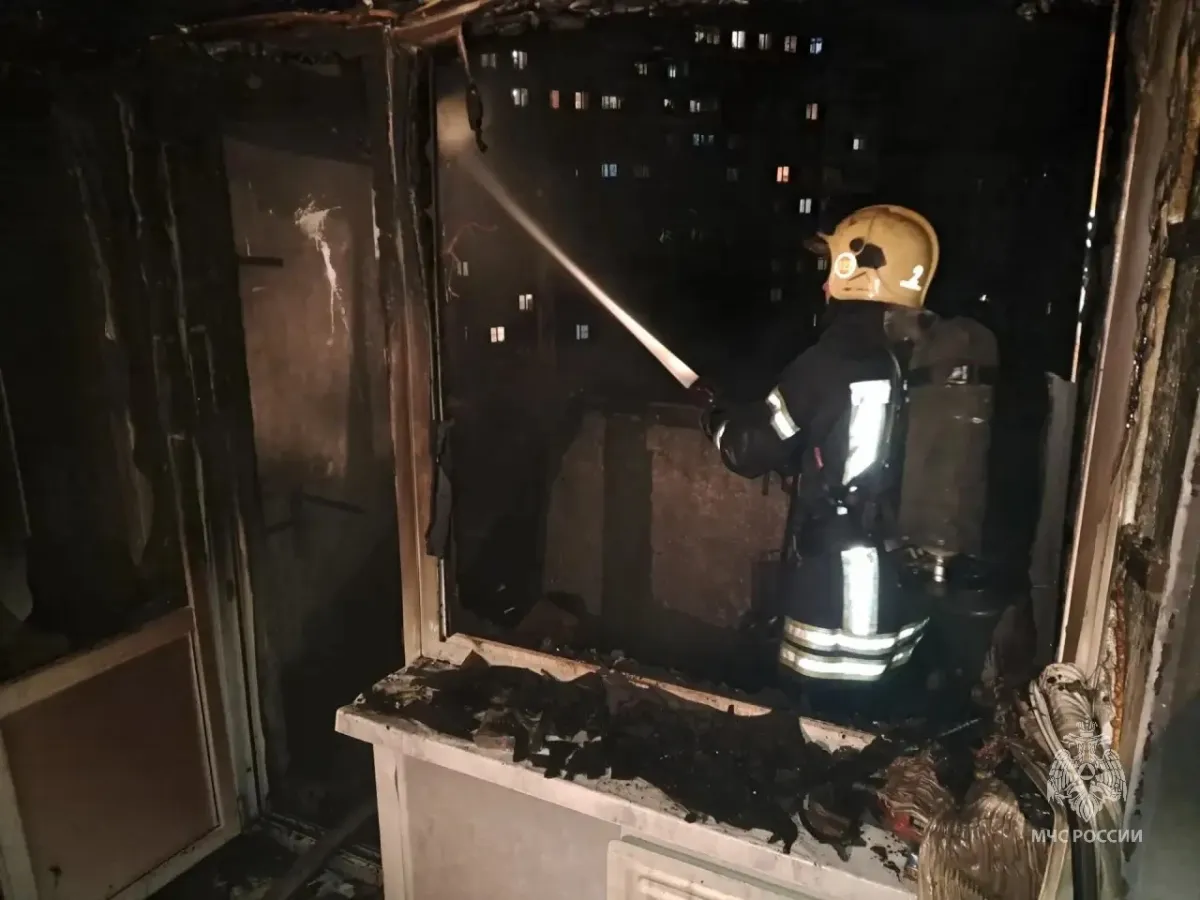 На пожаре в жилом доме на Балтийской спасли мужчину
