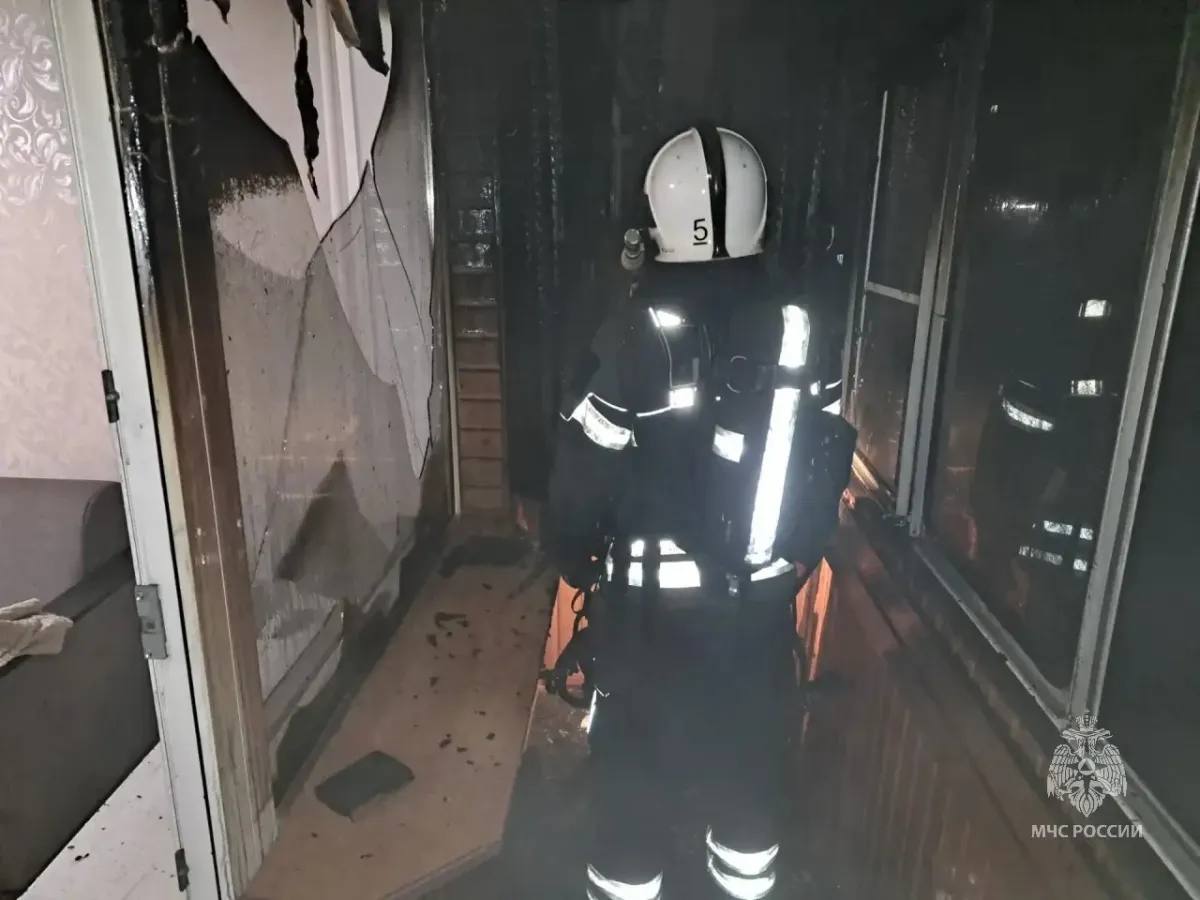 На пожаре в жилом доме на Балтийской спасли мужчину