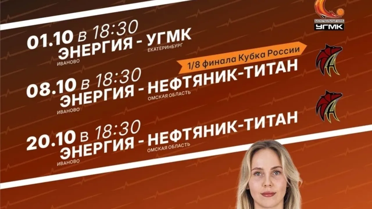 БК «Энергия» проведет домашние матчи в октябре во Дворце игровых видов спорта — Иваново Сейчас