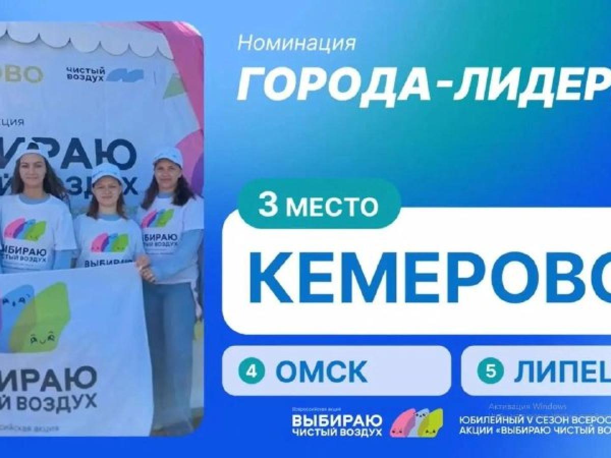 Кемерово вошёл в тройку лидеров акции «Выбираю чистый воздух»