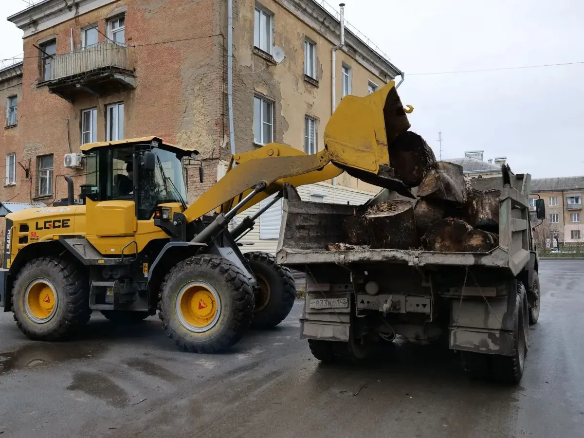 В Предзаводском прошел большой субботник с уборкой зарослей клена