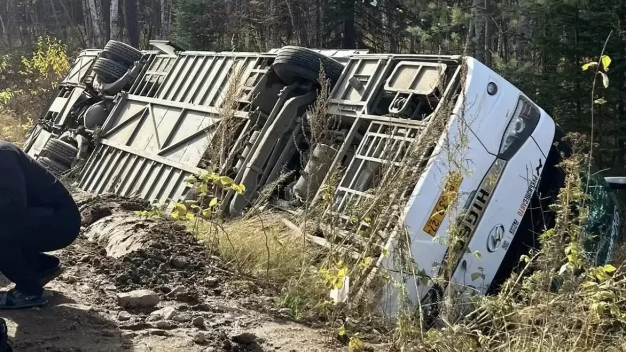 Прокуратура проверяет обстоятельства опрокидывания заказного автобуса на трассе — Хабаровск Сейчас