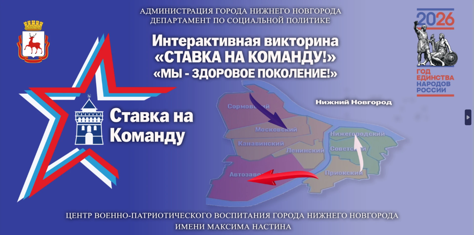 Интерактивная викторина «Ставка на команду!» («Мы — здоровое поколение!»)