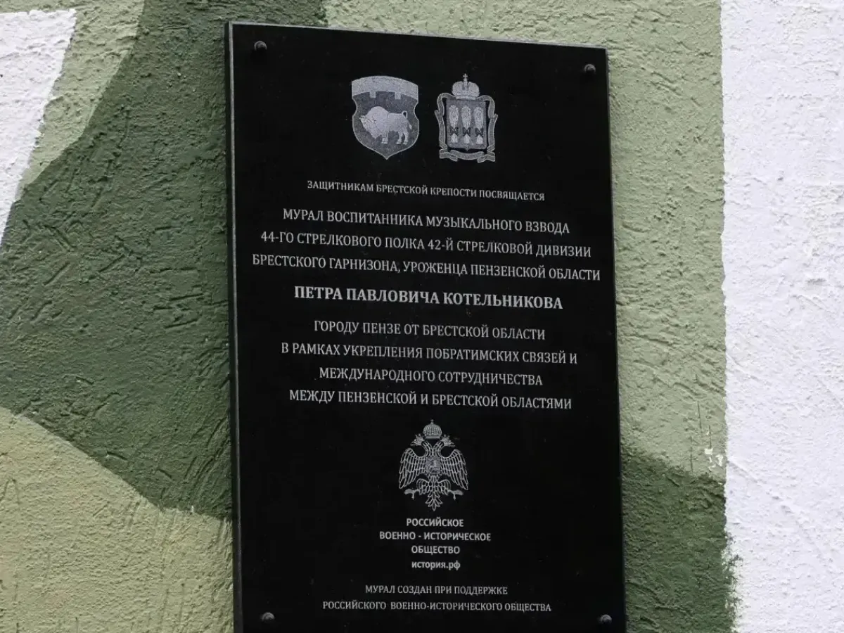 В Пензе открыли мурал, посвящённый Петру Котельникову