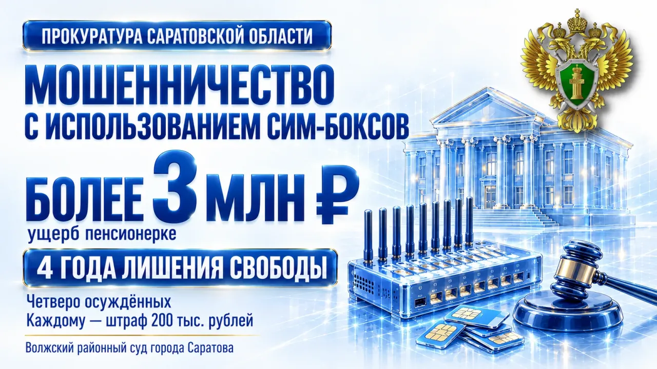 В Саратове четверых осудили по делу о мошенничестве с сим-боксами на 3 млн рублей — Саратов Сейчас