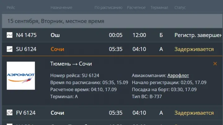 Рейс из Сочи в Тюмень задерживают почти на двое суток — Тюмень Сейчас