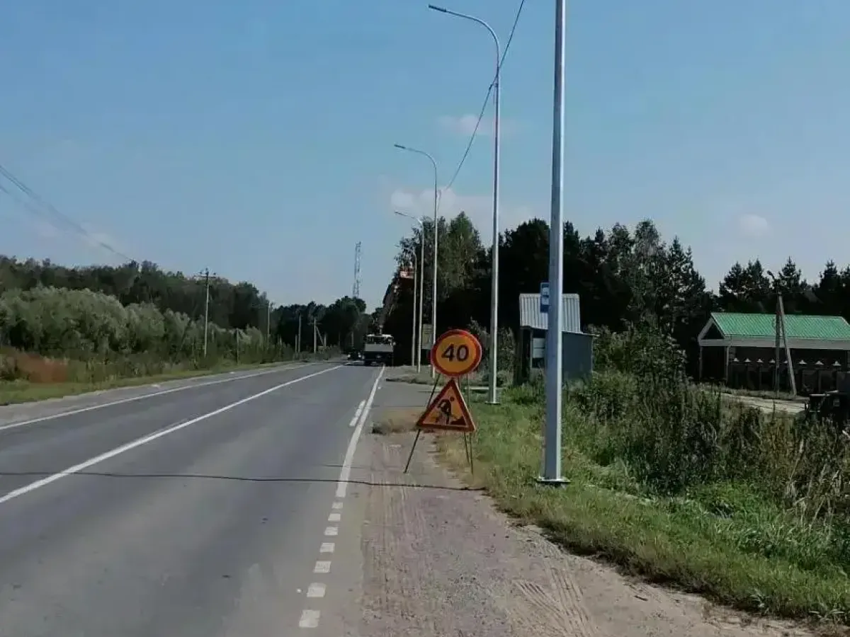 На дороге Тюмень — Салаирка в деревне Решетникова установили 168 светильников