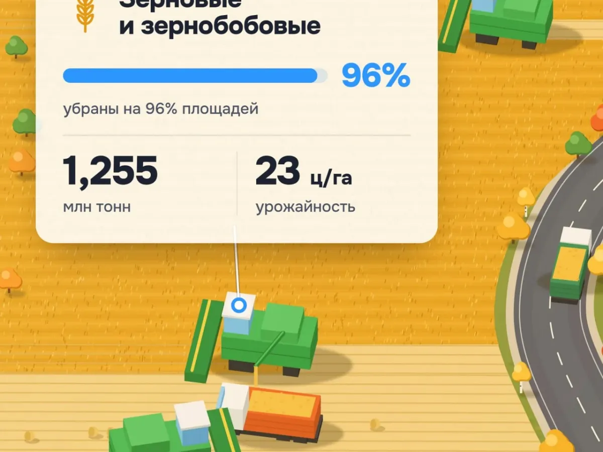 В пяти муниципальных округах Тюменской области уборочная кампания подходит к завершению
