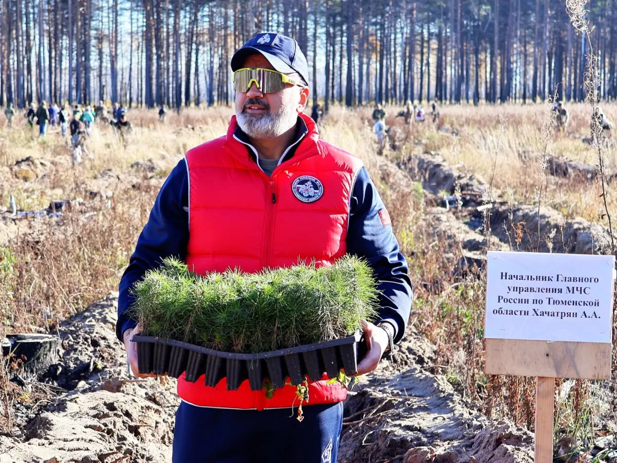 Сотрудники МЧС высадили более 400 саженцев в рамках акции «Сохраним лес»
