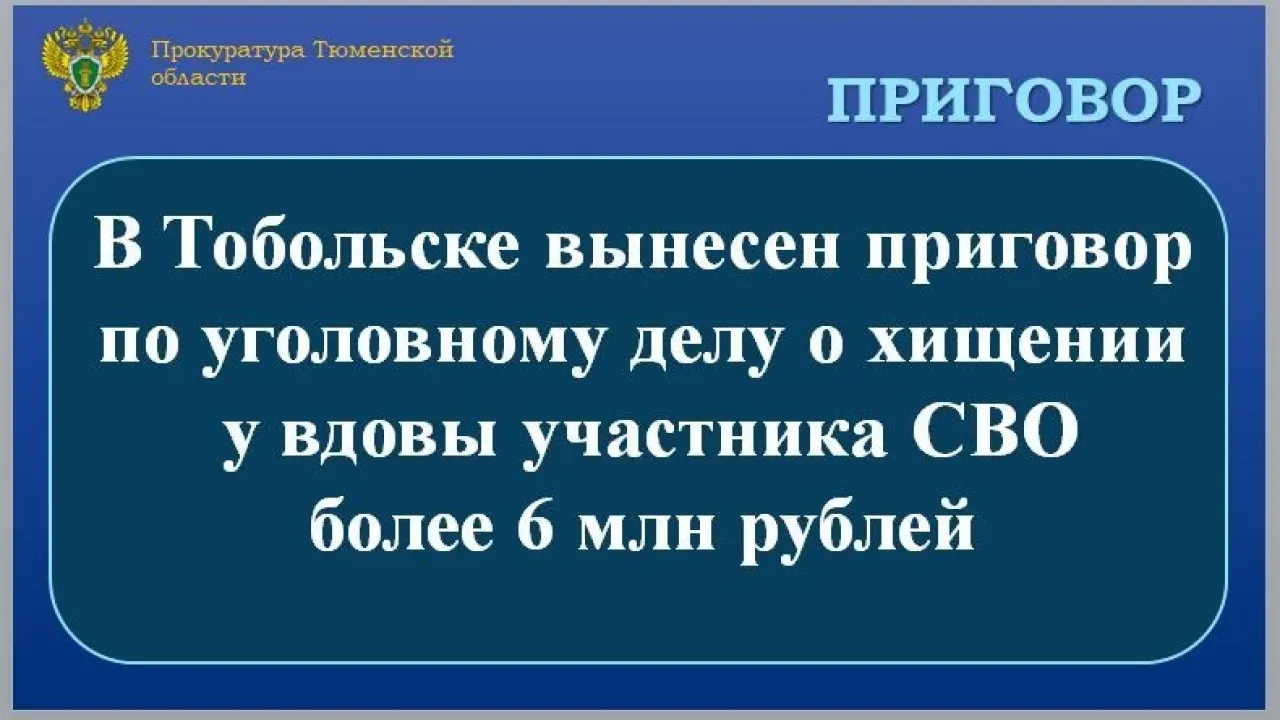 В Тобольске осудили курьера мошенников за хищение 6,1 млн рублей — Тюмень Сейчас