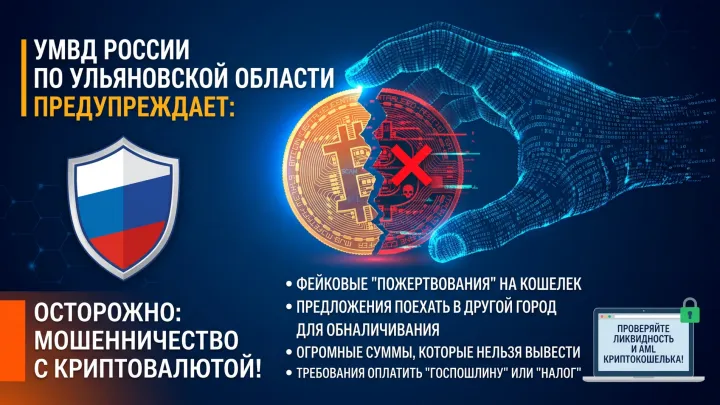 Полиция Ульяновской области предупредила о мошенничестве с фейковой криптовалютой — Ульяновск Сейчас