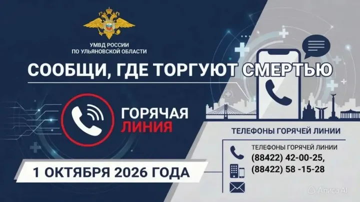 В Ульяновской области пройдет горячая линия по вопросам незаконного оборота наркотиков — Ульяновск Сейчас