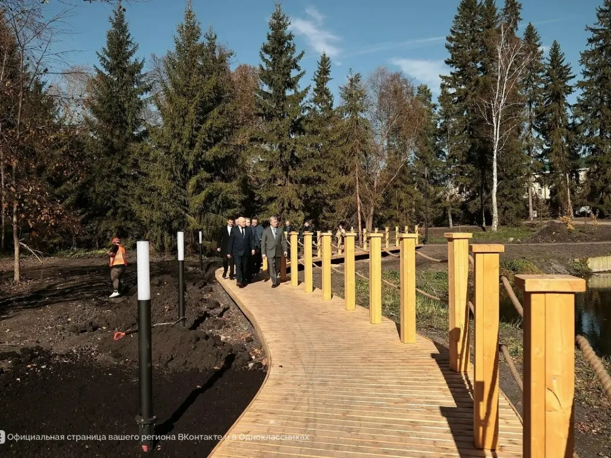 В парке Языкова в Карсунском районе завершают второй этап благоустройства